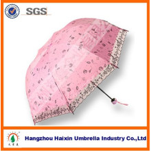 Hot Sale Windproof Custom Pink Folding Umbrella